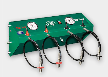 4 point panel - 2 x 200 bar, 2 x 300 bar with hoses and DIN anti-whip connections